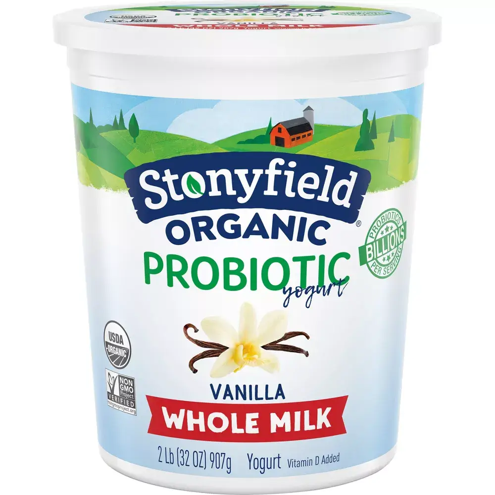 Stonyfield Organic Probiotic Vanilla Whole Milk Yogurt