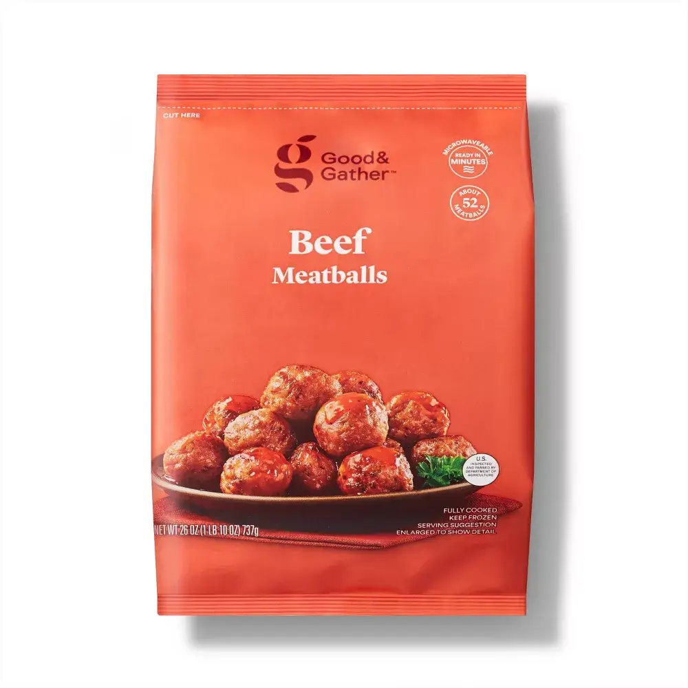 Good & Gather Beef Meatballs - Frozen - 26oz Fully Cooked